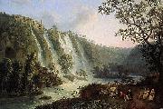 Jakob Philipp Hackert Villa of Maecenas and Waterfalls in Tivoli Sweden oil painting artist